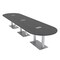 Skutchi Designs 45 in W, 165.75 in L, 29 in H, Engineered Wood Top, Grey HAR-RAC-46x168-DOU-ELEC-ASIANNIGHT - alternate 1